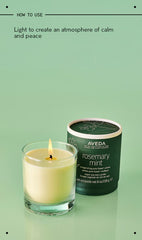 rosemary mint vegan soy wax candle